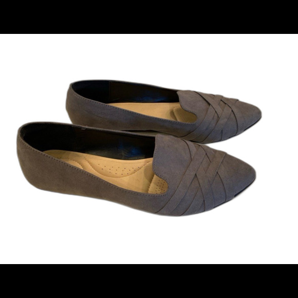 Veittes Womens Flats Slip On Size 8 WIDE Shoes Gray Excellent Condition Padded - Picture 2 of 12